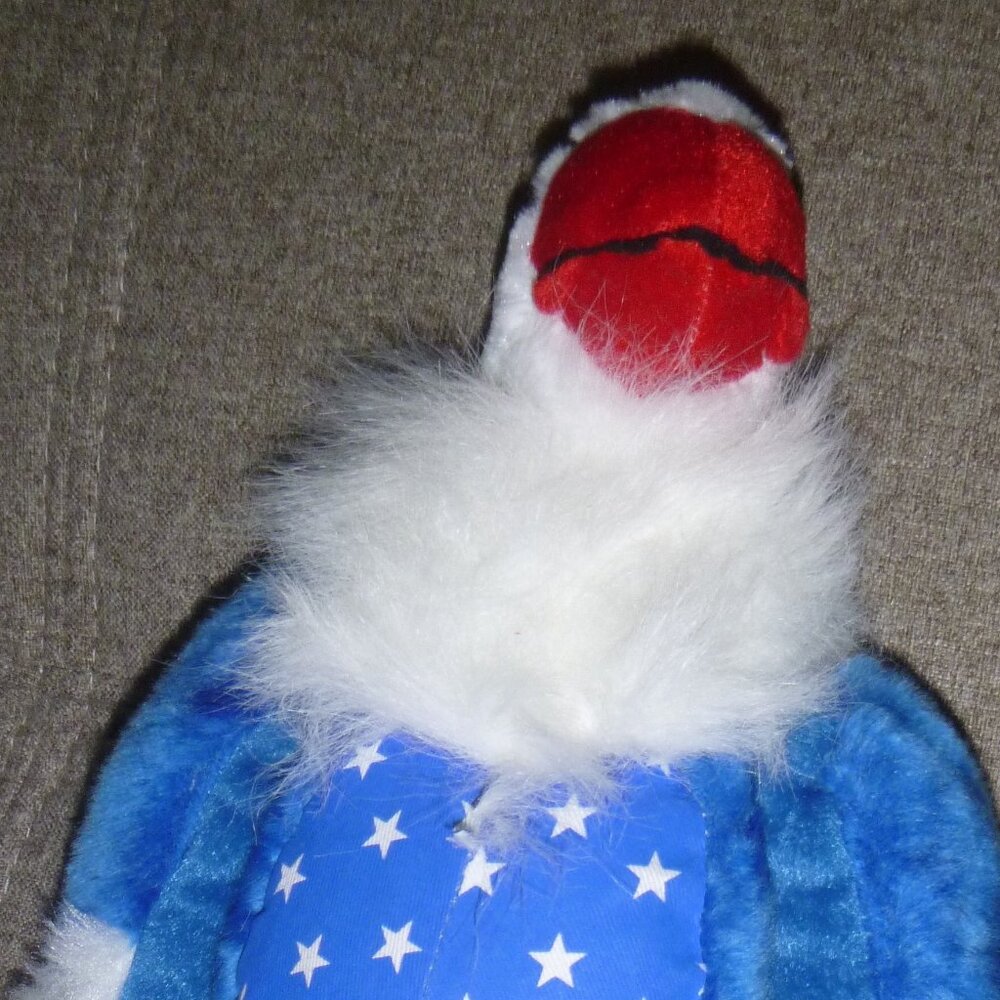 Petco Patriotic Eagle plush dog toy with squeaker, or decoration for Holiday.